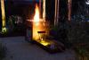 Flammengrill mit Brunnen